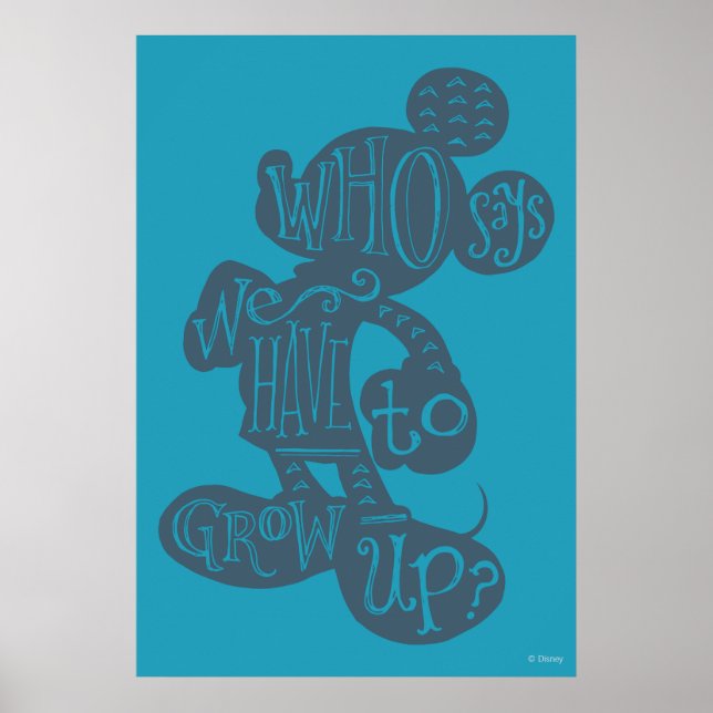 Poster Mickey | Qui dit qu'il faut grandir ? (Devant)