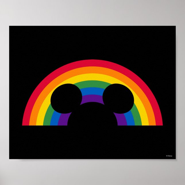 Poster Mickey Rainbow Cutout (Devant)