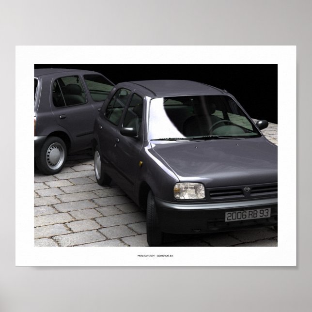 Poster MICRA CAR STUDY 3 Computer Art (Devant)