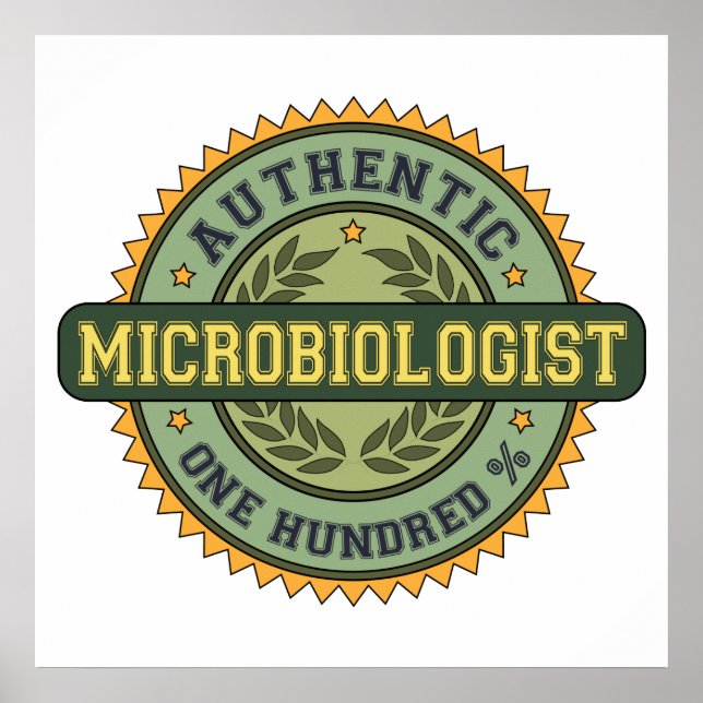 Poster Microbiologiste authentique (Devant)