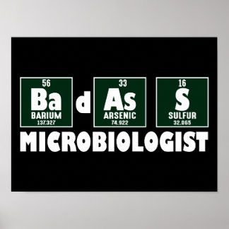 Poster Microbiologiste drôle de Badass