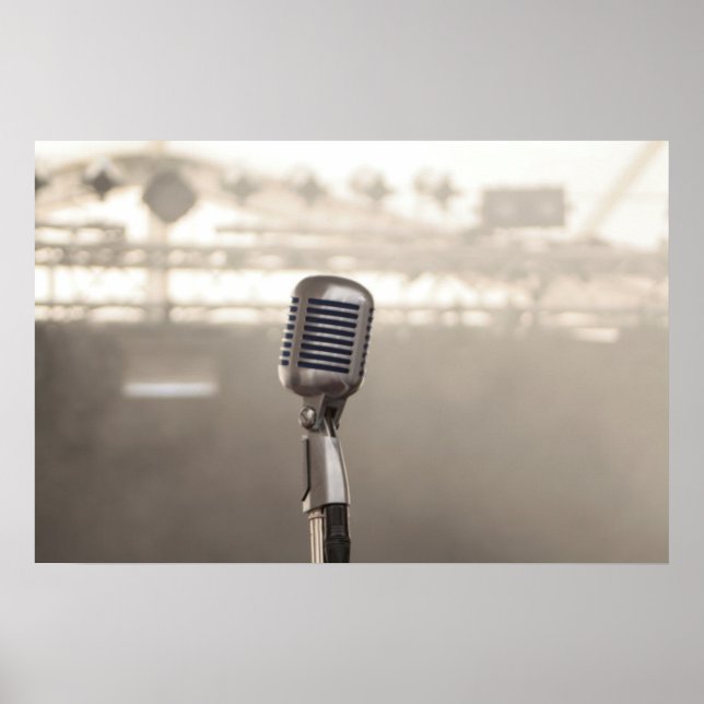 Poster Microphone du chanteur (Devant)
