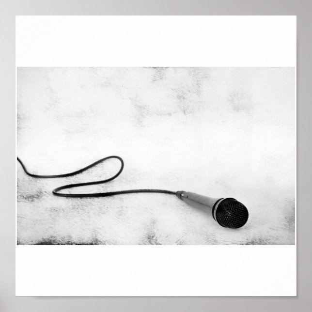 Poster Microphone Grunge (Devant)