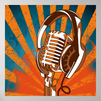 Poster Microphone urbain