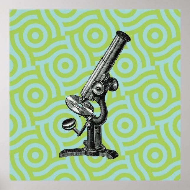 Poster Microscope Pop Art (Devant)