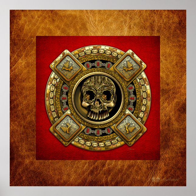 Poster Mictlantecuhtli - Dieu de la mort aztèque (Devant)