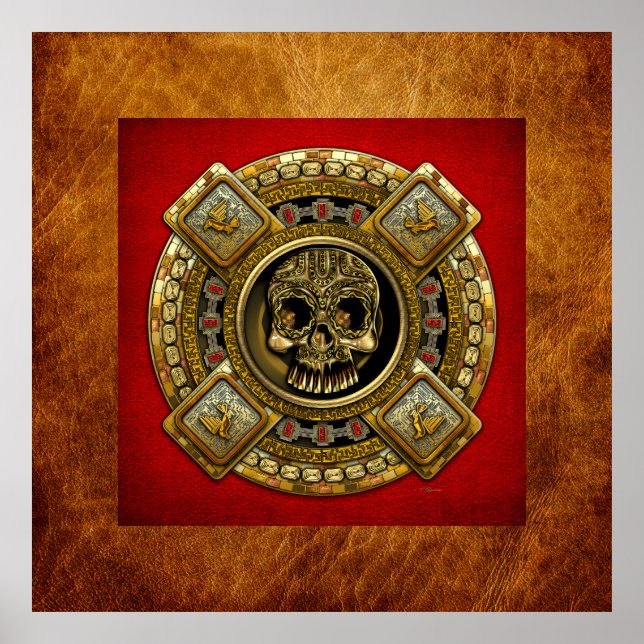 Poster Mictlantecuhtli - Dieu de la mort aztèque (Devant)
