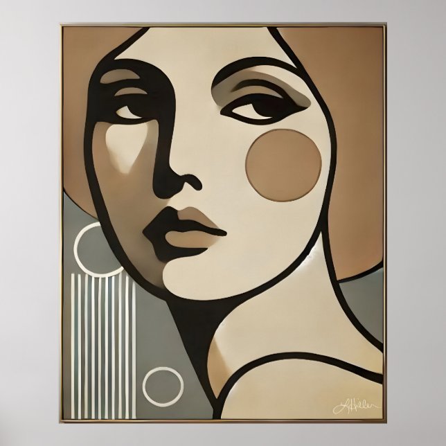 Poster Mid Century Modern Art The Glance Mid Century Mode (Devant)