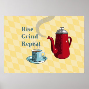 Poster Midcentury Coffee Sign l Retro