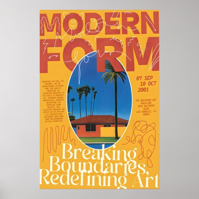 Poster Midcentury Modern Palm Springs Print 2001 LA (Devant)