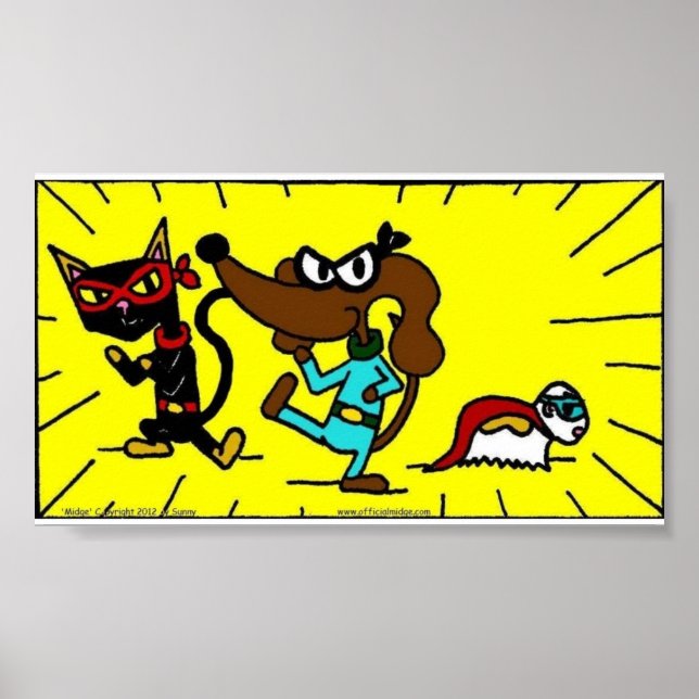 Poster Midge Superhero Trio Imprimer (Devant)