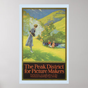 Poster Midland Railway Coy Derby The Peak District