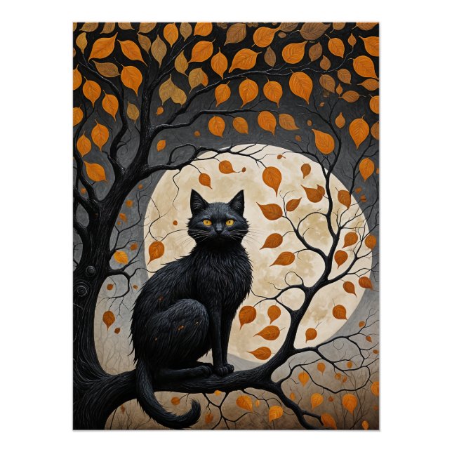 Poster Midnight Sentinel Under the Harvest Moon (Devant)