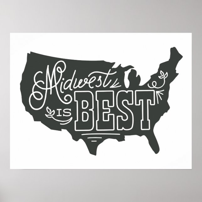 Poster Midwest est le meilleur - Art Print (Devant)