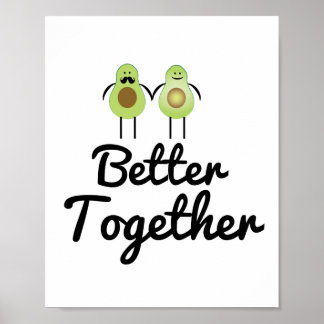 Poster Mieux ensemble Avocado couple