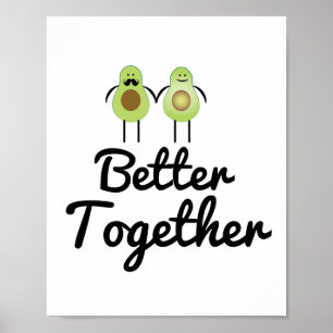 Poster Mieux ensemble couple Avocado