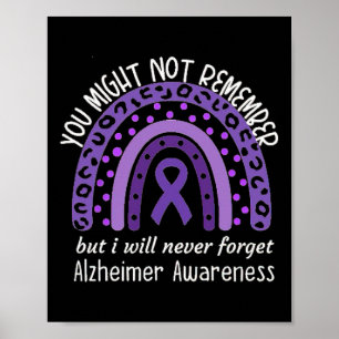 Poster Might Not Remember Mois de sensibilisation à Alzhe