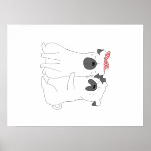 Poster mignon Bulldog Cadeau Amoureux des chiens corres