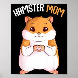 Poster Mignon hamster & femme hamster maman hammyCu