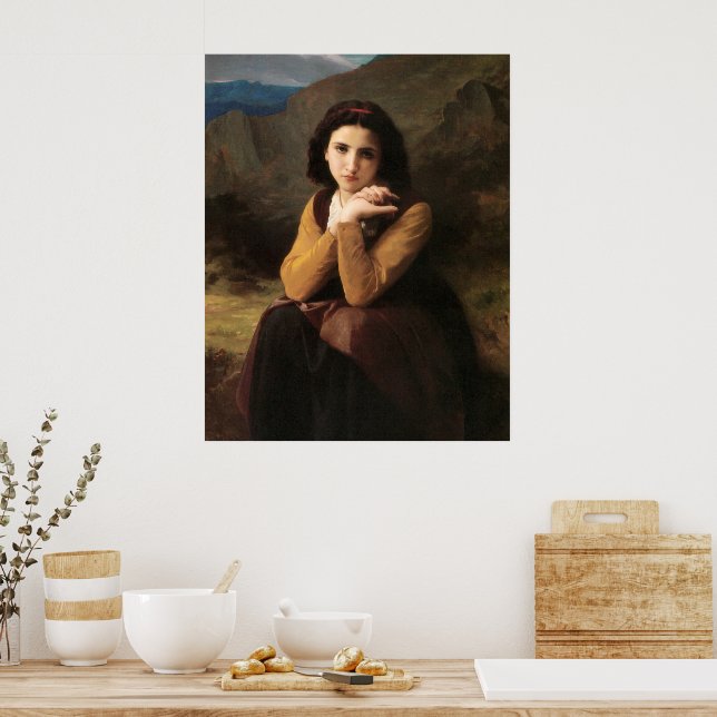 Poster Mignon Innocence d'une adolescente, Bouguereau (Cuisine)