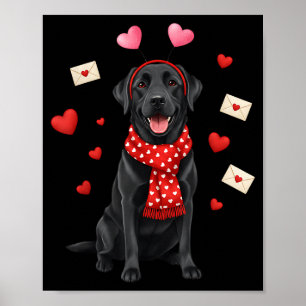 Poster Mignon Labrador Saint-Valentin Chienne Maman - Drô