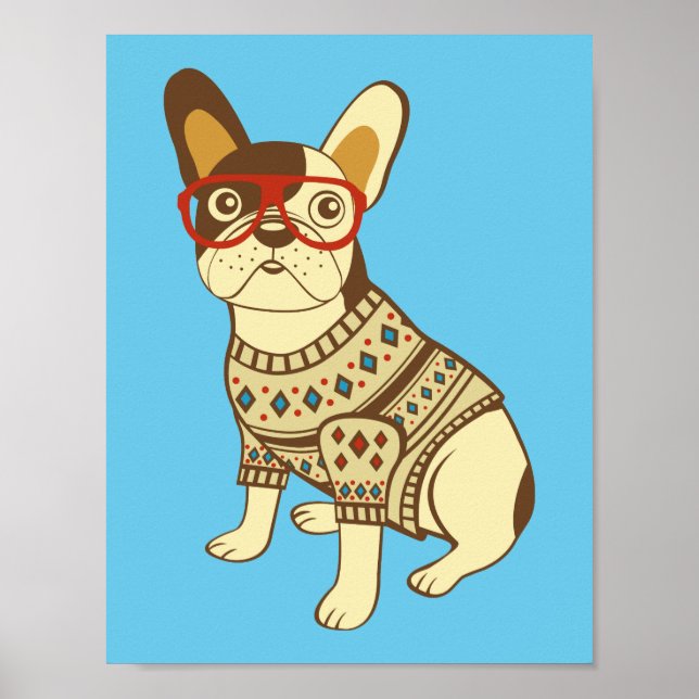 Poster mignon | Poster de mignon chien | Chien (Devant)