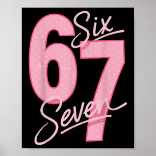 Poster Mignon Rose 67 Six Sept Mèmes Drôles Femmes Filles