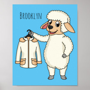 Poster Mignonne brebis avec blouson