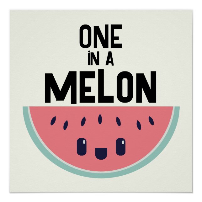 Poster Mignonne Dans Un Melon Watermelon (Devant)