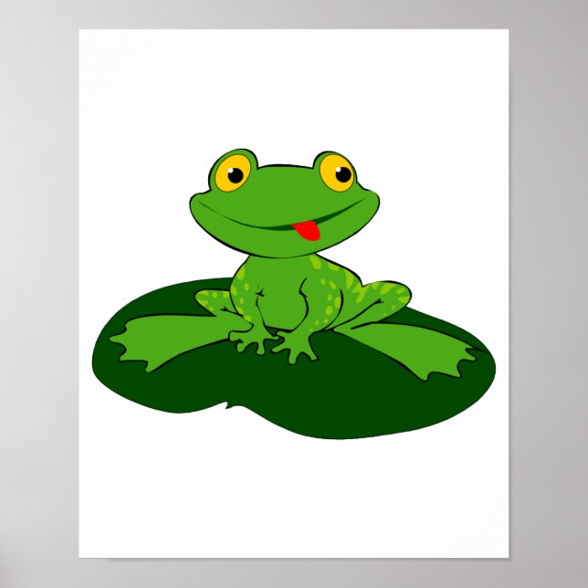 Poster mignonne grenouille (Devant)