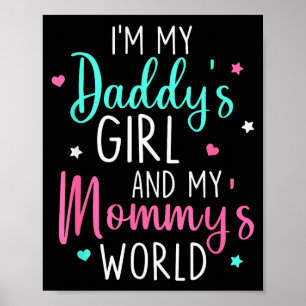 Poster Mignonne je suis la fille de mon papa et le bébé d