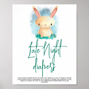 Poster Mignonne lapin - Late Night couches