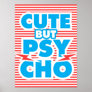 Poster Mignonne Mais Psycho, modèle 2
