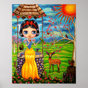 Poster Mignonne poupée aux grands yeux qui désire bien ce