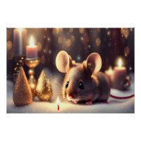 Mignonne souris fête Noël