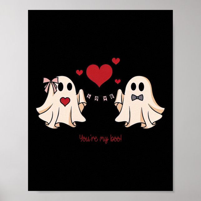 Poster Mignonne Vous êtes Mon Boo Ghost Mignonnes Valenti (Devant)