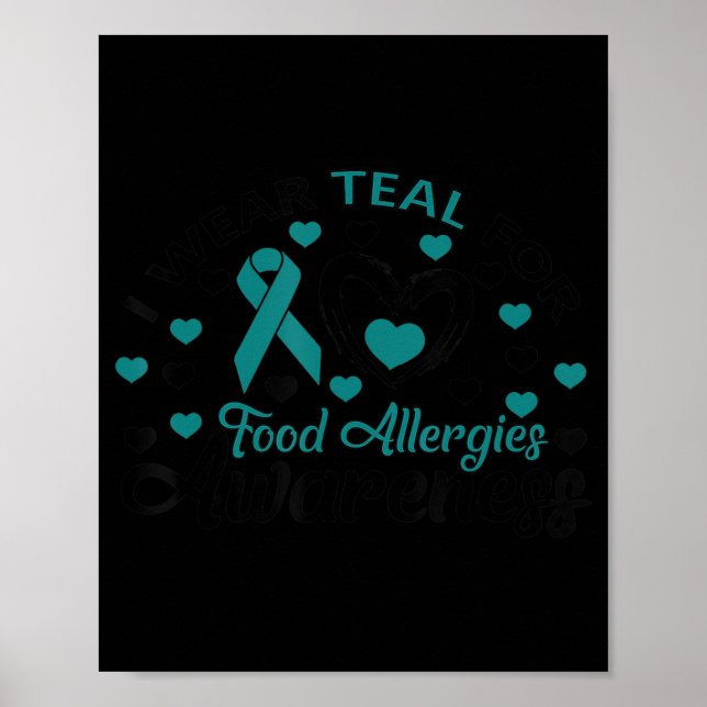 Poster Migre I Turquoise Pour Les Allergies Alimentaires  (Devant)