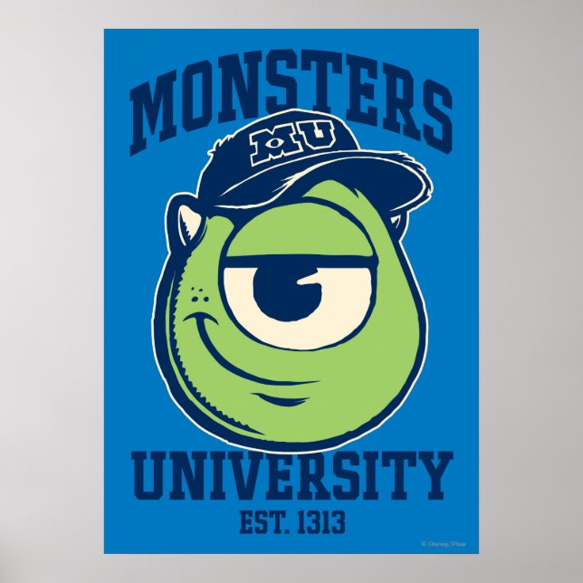 Poster Mike Monsters University Est. Lumière 1313 (Devant)