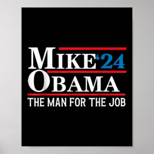 Poster Mike Obama ‘24 Drôle élection présidentielle L'hom