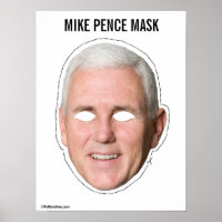 Poster Mike Pence Mask Cutout