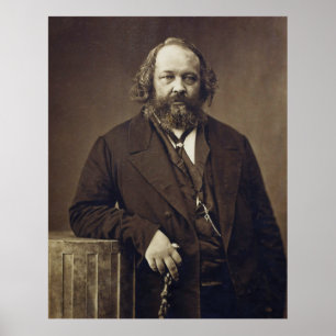 Poster Mikhail Bakunin Russe Anarchiste social par Nadar