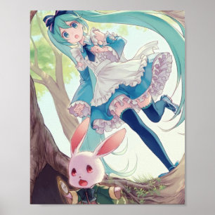 Poster Miku au pays des merveilles