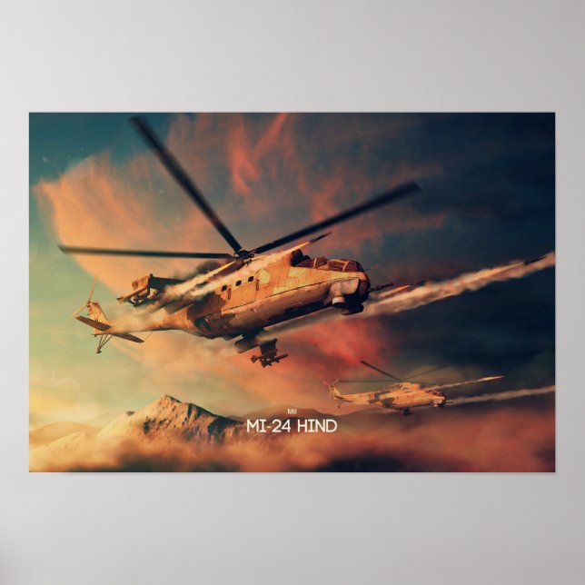 Poster Mil Mi-24 Derrière (Devant)