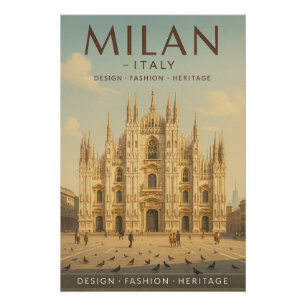 Poster Milan — Italie Voyage 2026