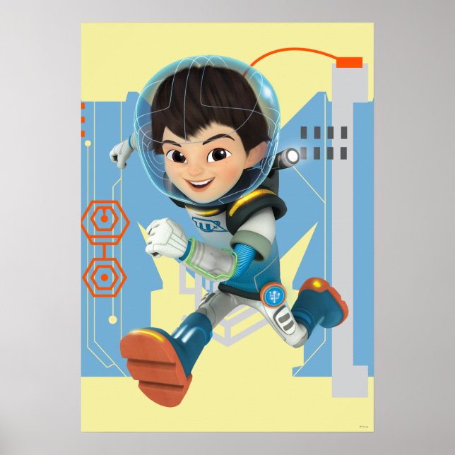 Poster Miles Callisto Running - Circuitry Graphic (Devant)