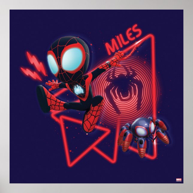 Poster Miles et TWIST-E Glow Webs Glow (Devant)