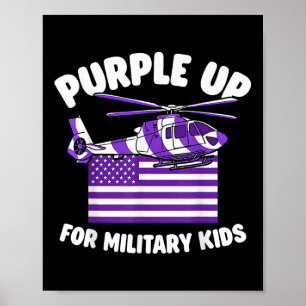 Poster Militaire Mois Purple Pour Les Enfants Militaires 