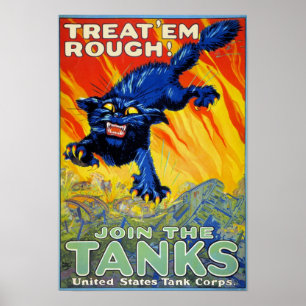 Poster Militaire Vintage Recrutement de Guerre avec un Ch