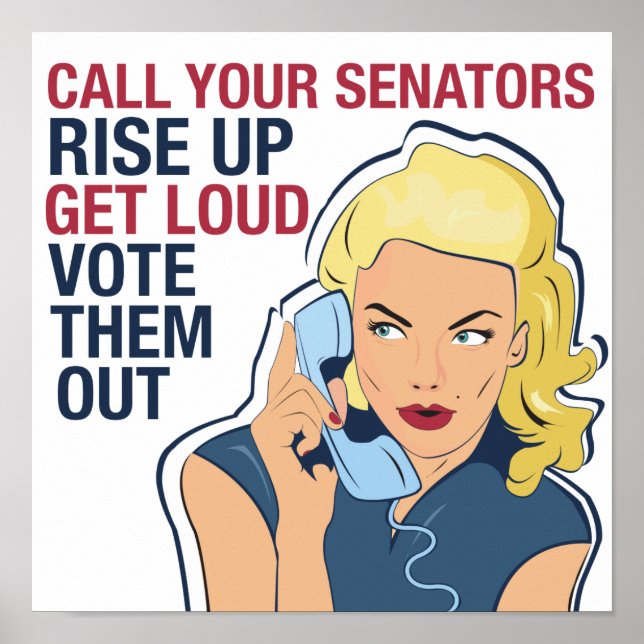 Poster Militante politique féministe Démocrate Femmes Éle (Devant)