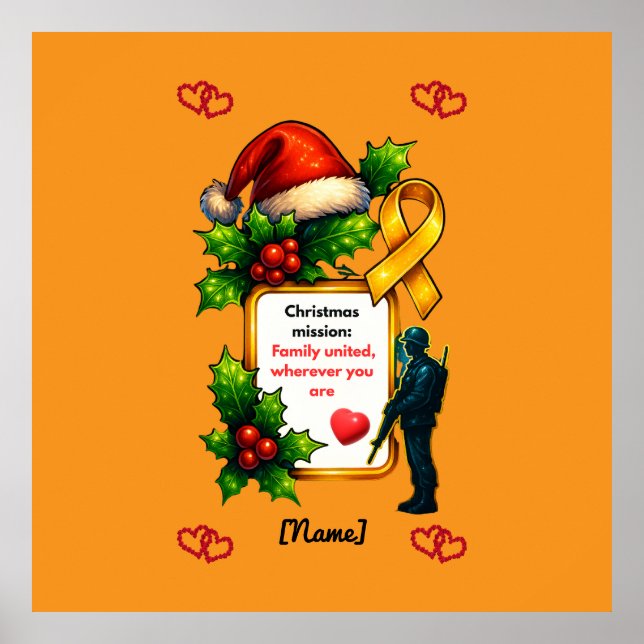 Poster Military Christmas Family Matching – Christ (Devant)